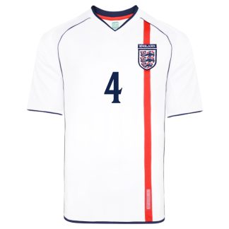 England 2002 No 4 Retro Football Shirt
