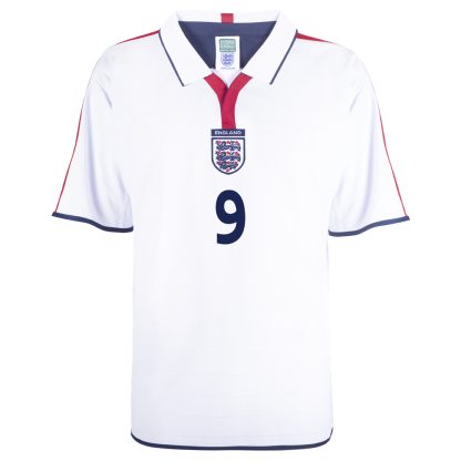 England 2004 No 9 Rooney Retro Football Shirt